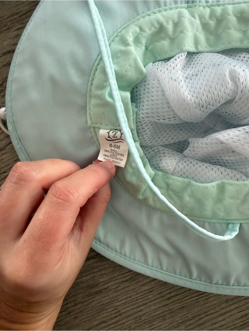 Baby Sun Hat in Mint Green